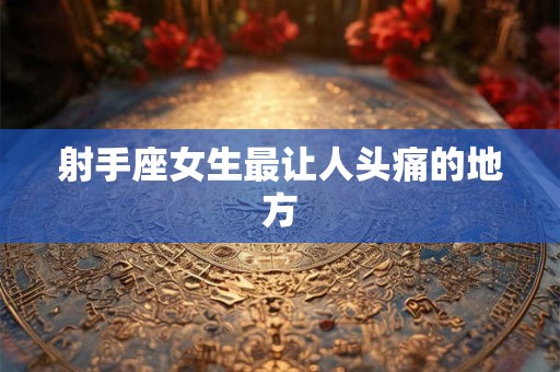 射手座女生最让人头痛的地方