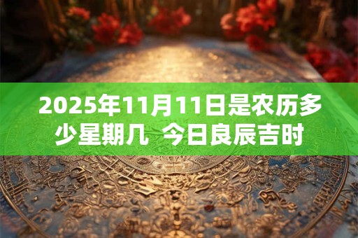 2025年11月11日是农历多少星期几  今日良辰吉时