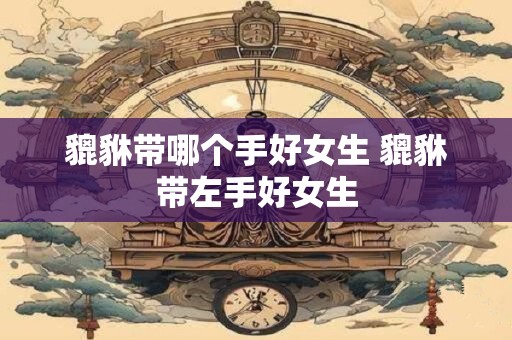 貔貅带哪个手好女生 貔貅带左手好女生