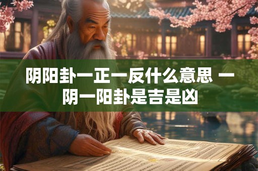 阴阳卦一正一反什么意思 一阴一阳卦是吉是凶 阴阳卦一正一反什么意思 一阴一阳卦是吉是凶