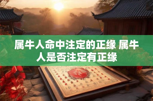 属牛人命中注定的正缘 属牛人是否注定有正缘
