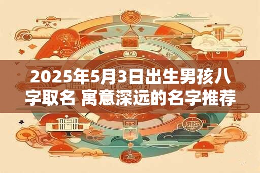 2025年5月3日出生男孩八字取名 寓意深远的名字推荐