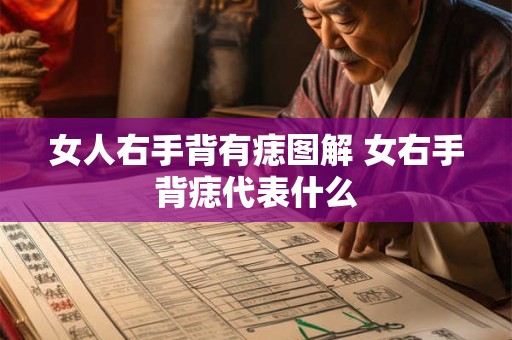 女人右手背有痣图解 女右手背痣代表什么