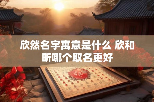 欣然名字寓意是什么 欣和昕哪个取名更好