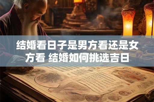 结婚看日子是男方看还是女方看 结婚如何挑选吉日