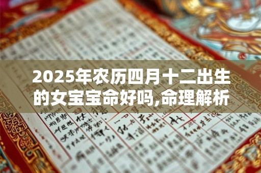 2025年农历四月十二出生的女宝宝命好吗,命理解析
