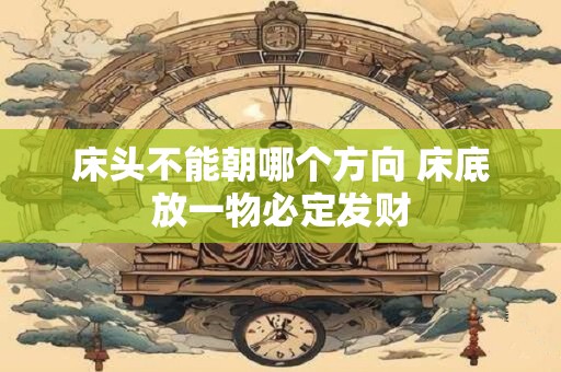 床头不能朝哪个方向 床底放一物必定发财