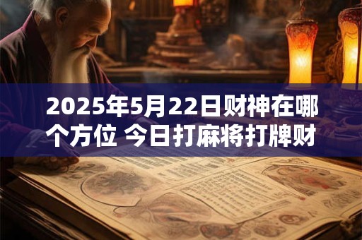 2025年5月22日财神在哪个方位 今日打麻将打牌财运方位
