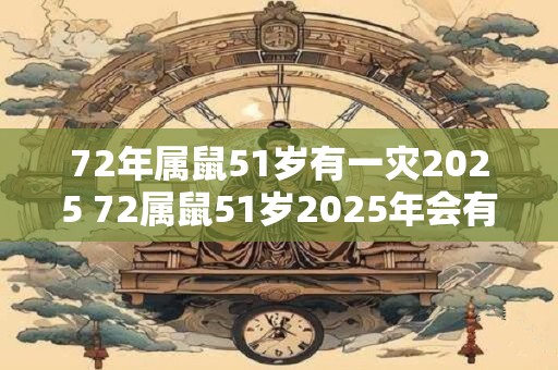 72年属鼠51岁有一灾2025 72属鼠51岁2025年会有灾吗
