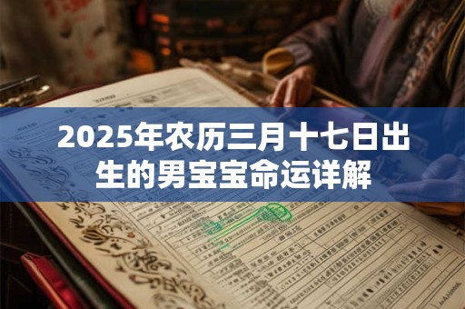 2025年农历三月十七日出生的男宝宝命运详解 2025年农历三月十七日出生的男宝宝命运详解