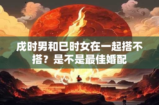 戌时男和巳时女在一起搭不搭？是不是最佳婚配