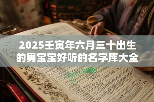 2025壬寅年六月三十出生的男宝宝好听的名字库大全