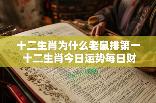 十二生肖为什么老鼠排第一 十二生肖今日运势每日财运