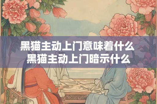 黑猫主动上门意味着什么 黑猫主动上门暗示什么