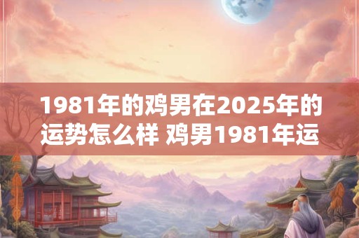 1981年的鸡男在2025年的运势怎么样 鸡男1981年运势vs2025年运势 1981年的鸡男在2025年的运势怎么样 鸡男1981年运势vs2025年运势