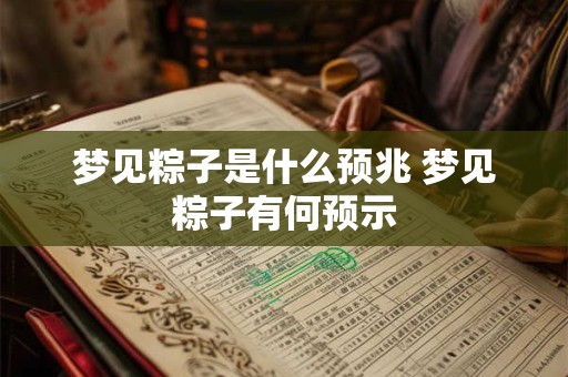 梦见粽子是什么预兆 梦见粽子有何预示