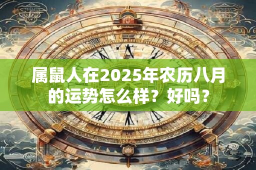 属鼠人在2025年农历八月的运势怎么样？好吗？
