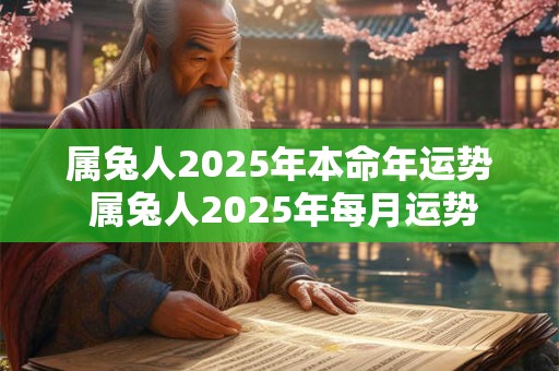 属兔人2025年本命年运势 属兔人2025年每月运势