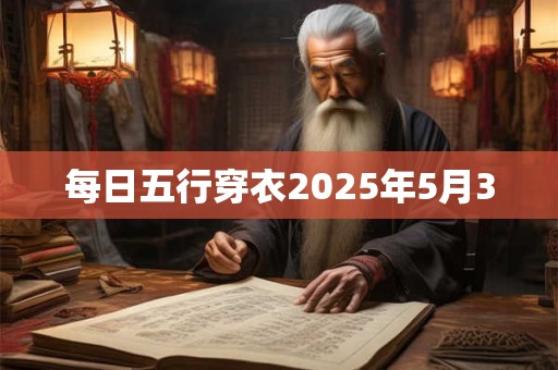 每日五行穿衣2025年5月30