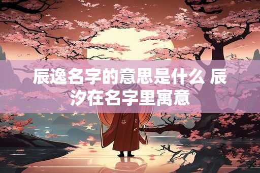 辰逸名字的意思是什么 辰汐在名字里寓意