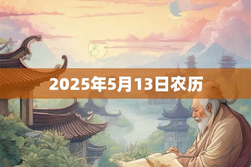 2025年5月13日农历 2025年5月13日农历
