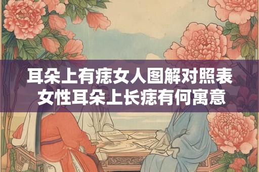 耳朵上有痣女人图解对照表 女性耳朵上长痣有何寓意