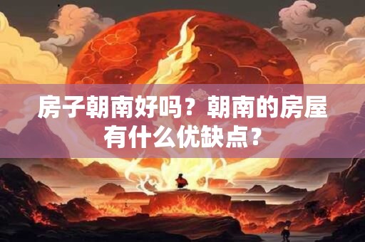 房子朝南好吗?朝南的房屋有什么优缺点? 房子朝南好吗?朝南的房屋有什么优缺点?