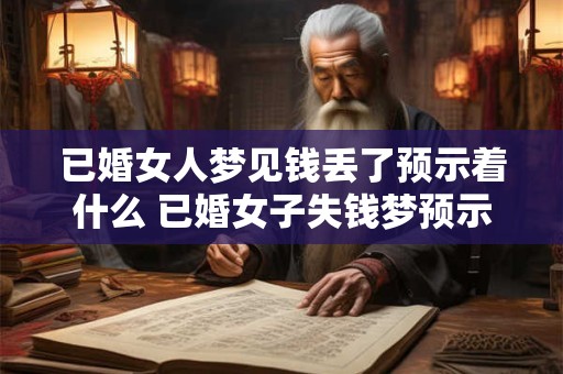 已婚女人梦见钱丢了预示着什么 已婚女子失钱梦预示什么