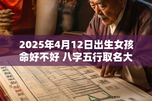 2025年4月12日出生女孩命好不好 八字五行取名大全