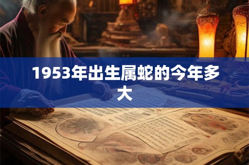 1953年出生属蛇的今年多大