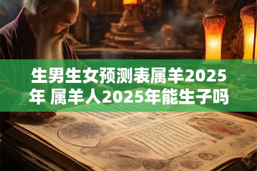 生男生女预测表属羊2025年 属羊人2025年能生子吗