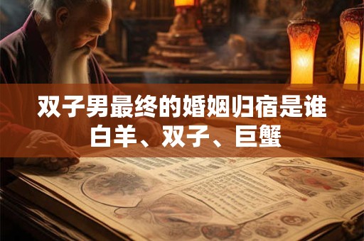 双子男最终的婚姻归宿是谁 白羊、双子、巨蟹