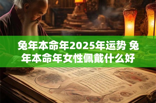 兔年本命年2025年运势 兔年本命年女性佩戴什么好