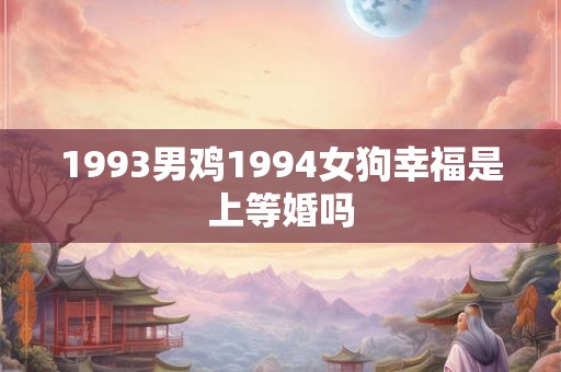 1993男鸡1994女狗幸福是上等婚吗
