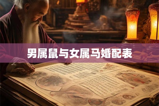 男属鼠与女属马婚配表