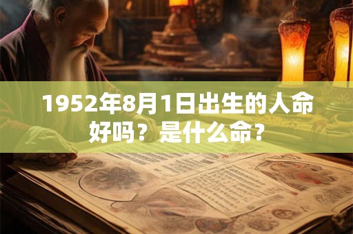 1952年8月1日出生的人命好吗？是什么命？