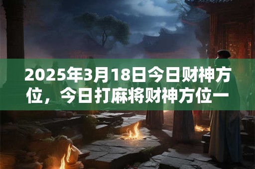 2025年3月18日今日财神方位，今日打麻将财神方位一览表