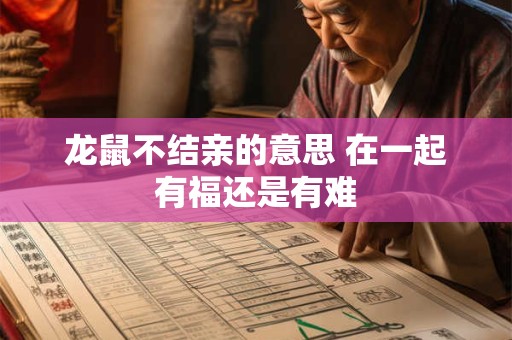 龙鼠不结亲的意思 在一起有福还是有难
