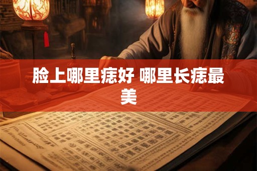 脸上哪里痣好 哪里长痣最美