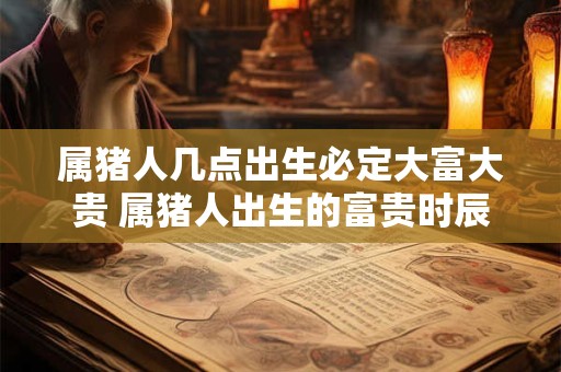 属猪人几点出生必定大富大贵 属猪人出生的富贵时辰