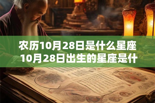 农历10月28日是什么星座 10月28日出生的星座是什么