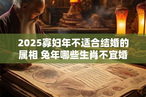 2025寡妇年不适合结婚的属相 兔年哪些生肖不宜婚配