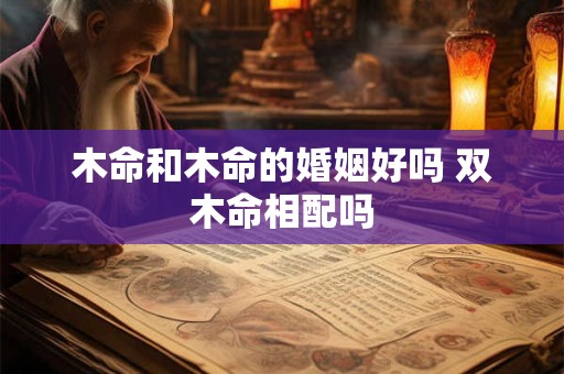 木命和木命的婚姻好吗 双木命相配吗
