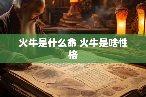 火牛是什么命 火牛是啥性格