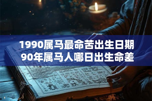 1990属马最命苦出生日期 90年属马人哪日出生命差