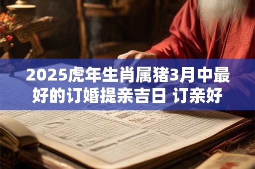 2025虎年生肖属猪3月中最好的订婚提亲吉日 订亲好日子