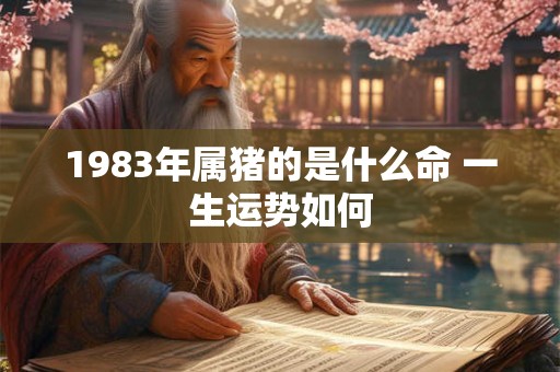 1983年属猪的是什么命 一生运势如何