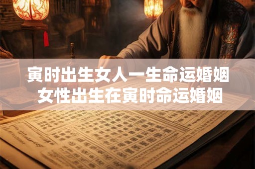 寅时出生女人一生命运婚姻 女性出生在寅时命运婚姻如何