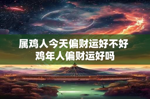 属鸡人今天偏财运好不好 鸡年人偏财运好吗
