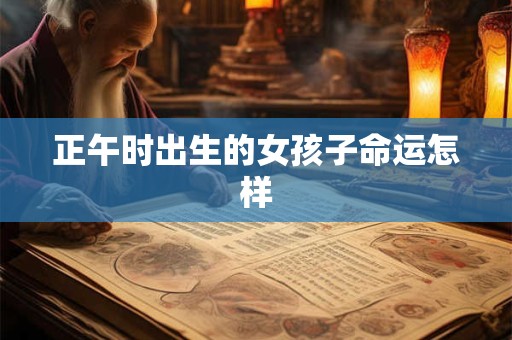 正午时出生的女孩子命运怎样
